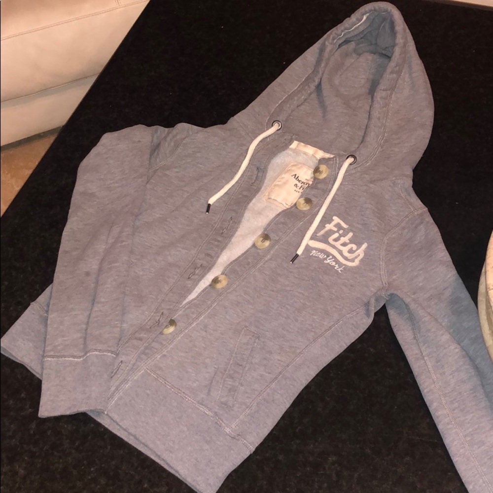 Abercrombie and Fitch Grey zip up hoodie